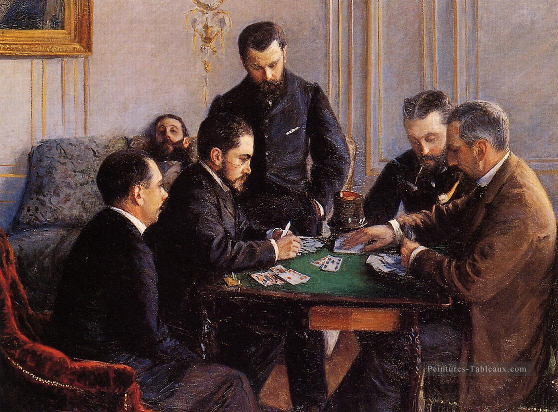 Jeu de Bezique Gustave Caillebotte Peintures à l'huile